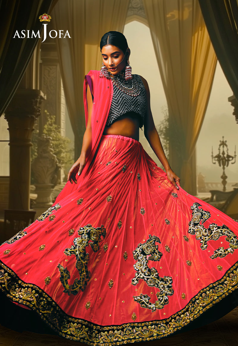 AJBRD-08 HAND EMBROIDERED LEHENGA 1 PC
