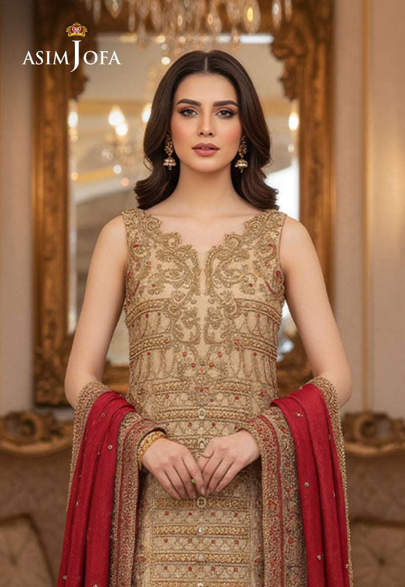 AJBRD-13 HAND EMBROIDERED JAMAWAR SHIRT 2 PC