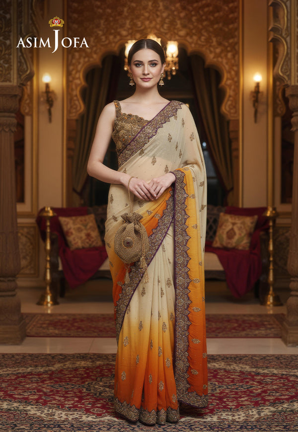 AJBRD-17 HAND EMBROIDERED SAREE 3 PCS