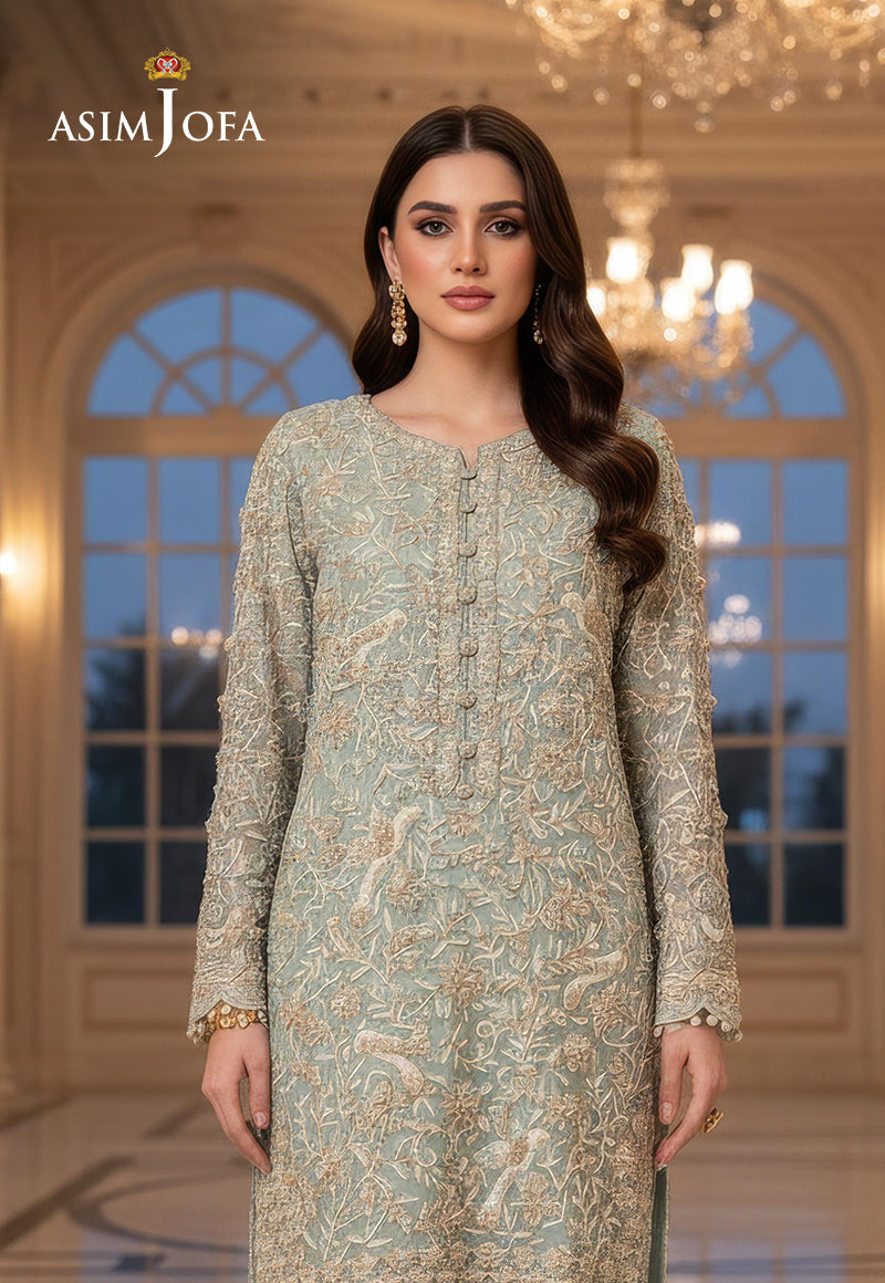 AJBRD-19 HAND EMBROIDERED DRESS 2 PCS