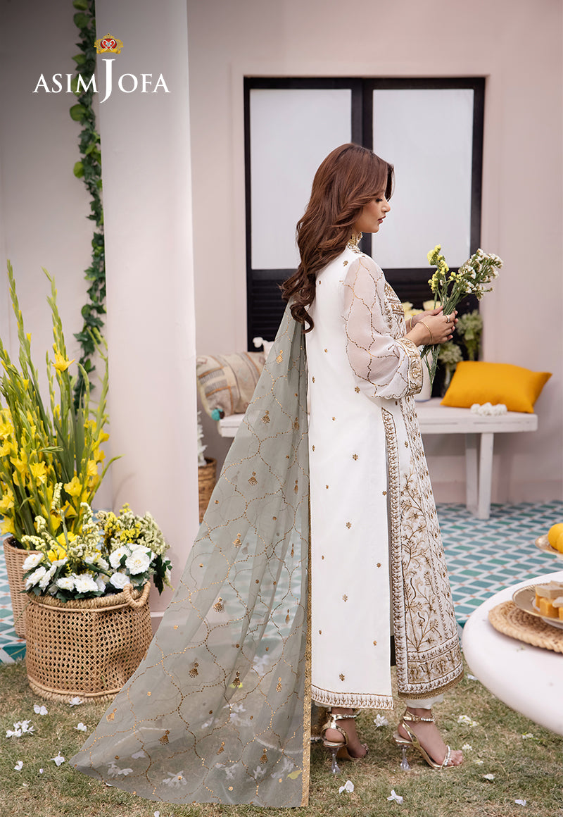 AJCFB-17 EMBROIDERED CHIFFON STITCHED 3 PCS