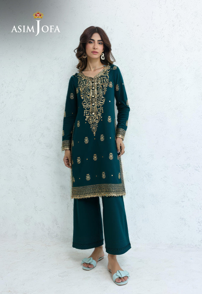 AJDSAI-105 EMBROIDERED LAWN SILK STITCHED 3 PCS