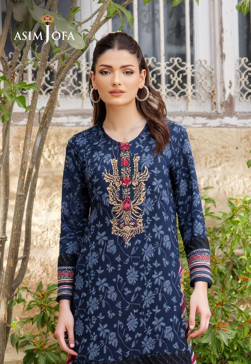 AJDSAI-116 PRINTED EMBROIDERED LAWN STITCHED 1 PC