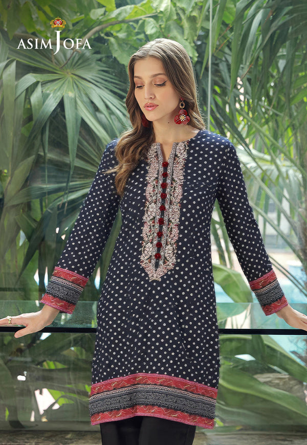 AJDSAI-172 PRINTED EMBROIDERED CREPE SILK STITCHED 1 PC