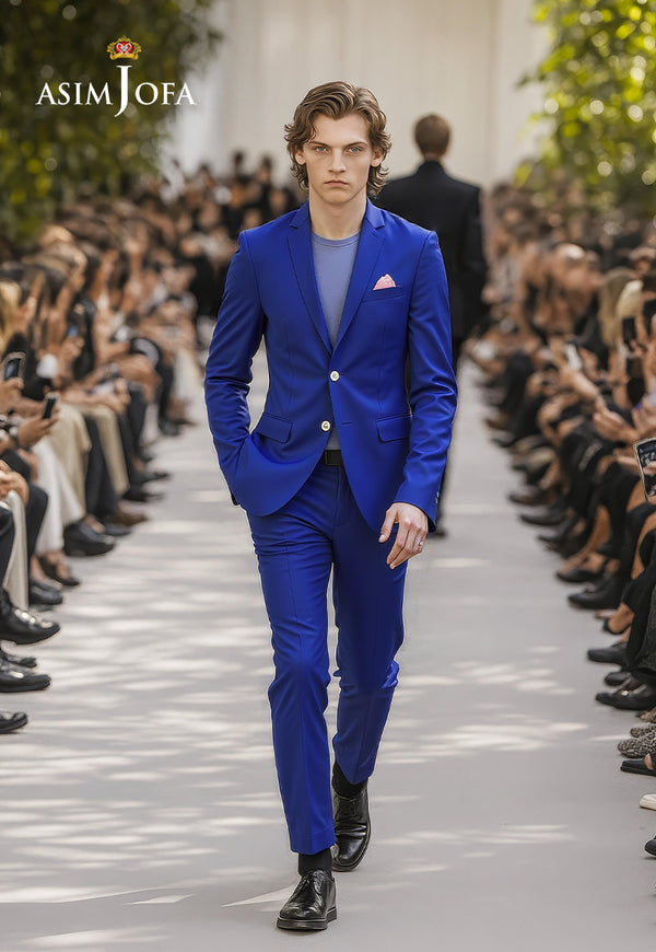 AJDSAI-190 BLUE SUIT STITCHED 2 PCS