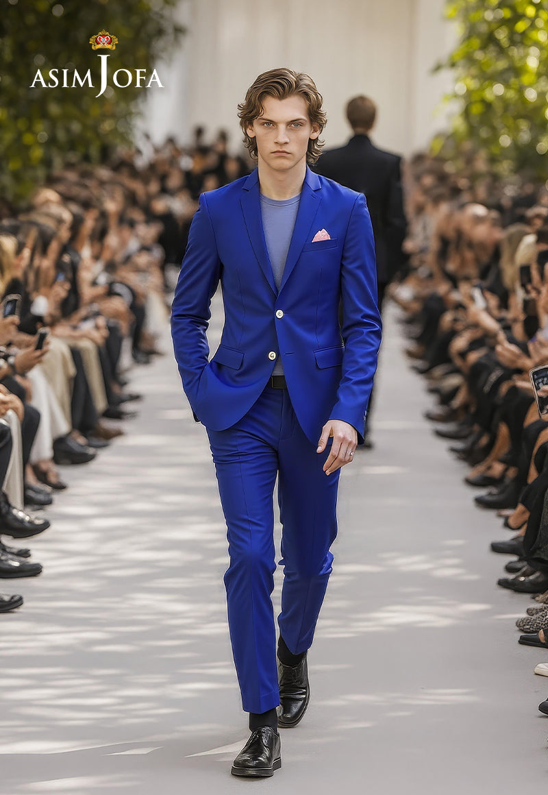 AJDSAI-190 BLUE SUIT STITCHED 2 PCS