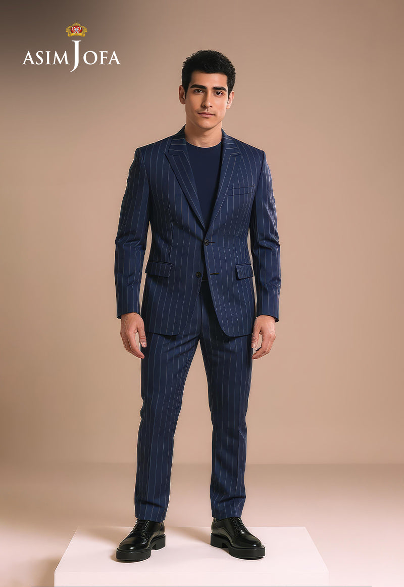 AJDSAI-193 NAVY BLUE SUIT STITCHED 3 PCS