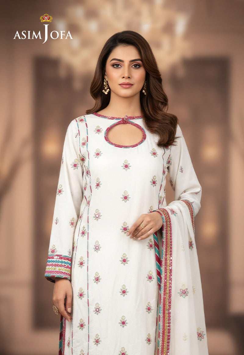 AJDSAI-20 EMBROIDERED LAWN STITCHED 3 PCS