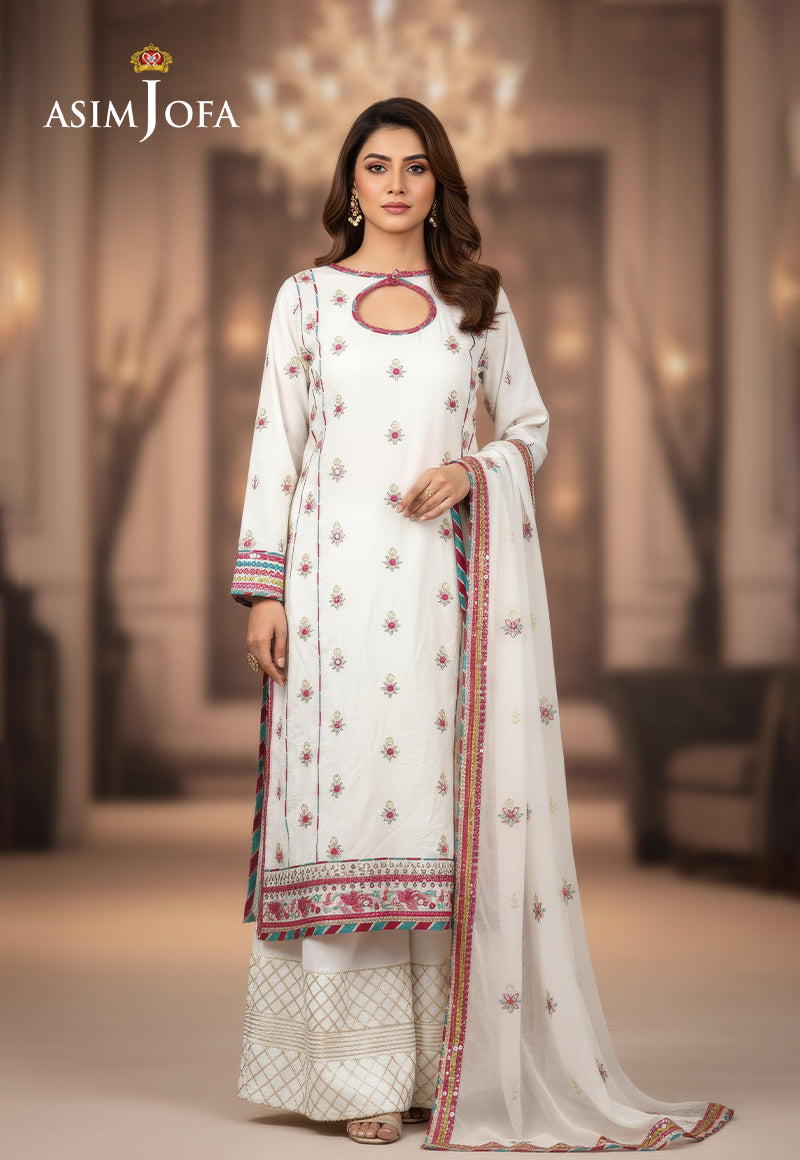 AJDSAI-20 EMBROIDERED LAWN STITCHED 3 PCS