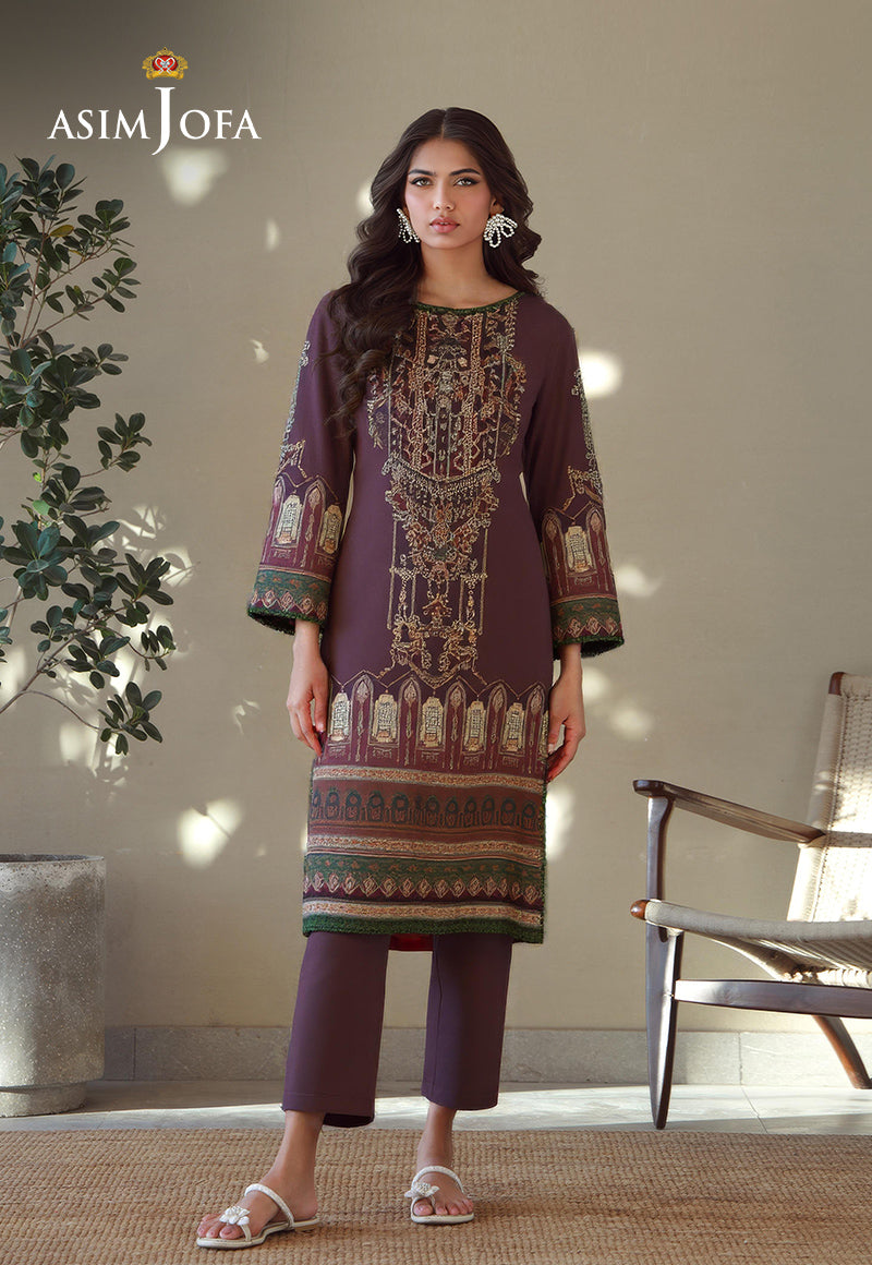 AJDSAI-255 PRINTED EMBROIDERED LAWN STITCHED 2 PCS