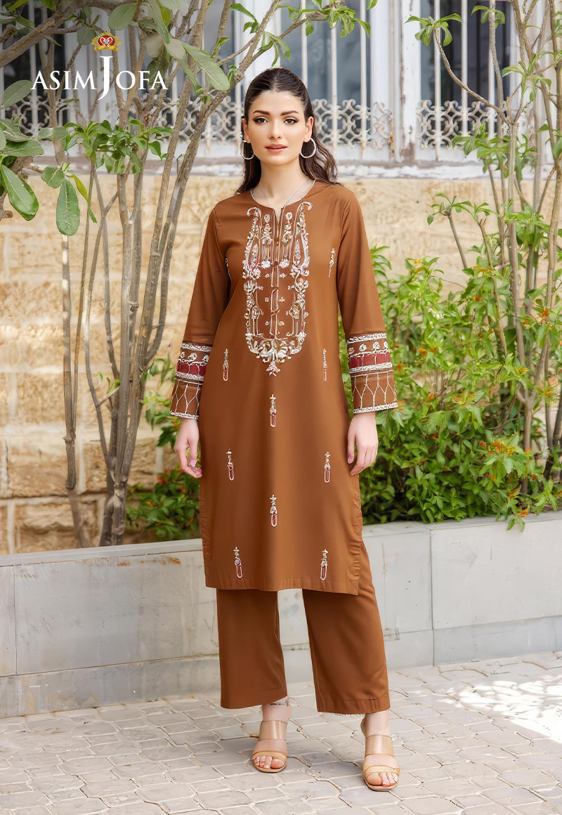 AJDSAI-26 EMBROIDERED LAWN STITCHED 3 PCS