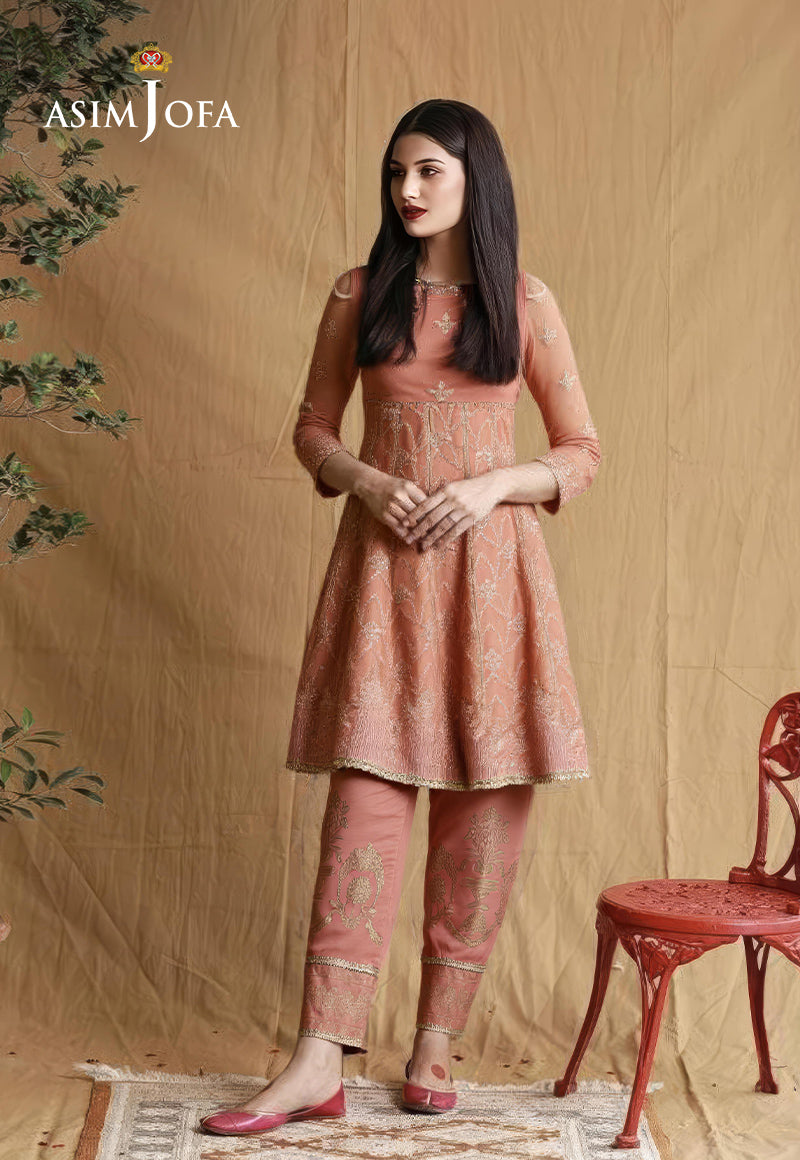 AJDSAI-312 EMBROIDERED NET STITCHED 2 PCS