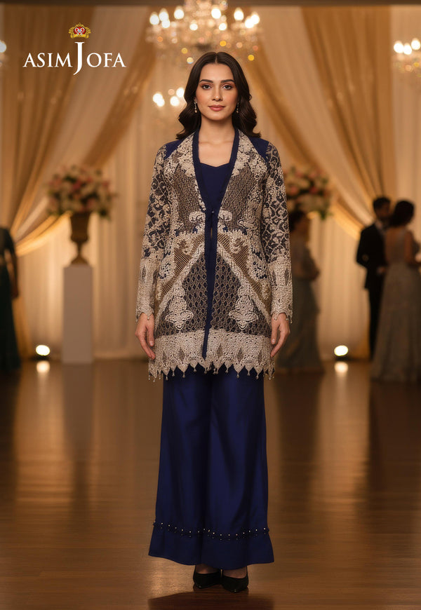 AJDSAI-318 EMBROIDERED SILK STITCHED 3 PCS