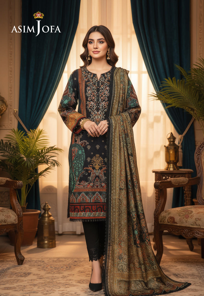 AJDSAI-541 EMBROIDERED LAWN STITCHED 3 PCS