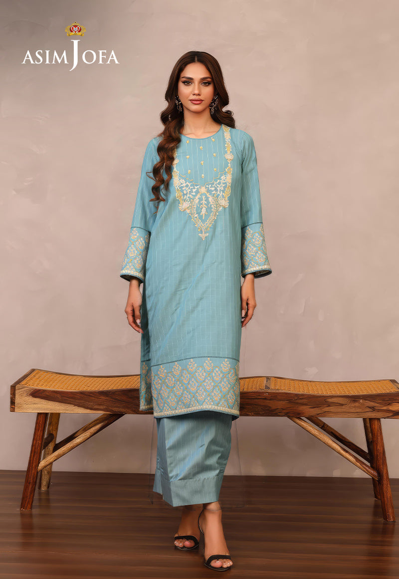 AJDSAI-623 EMBROIDERED DOBBY STITCHED 1 PC – Asim Jofa