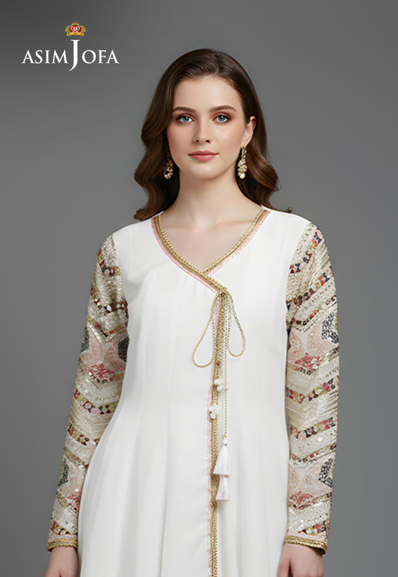 AJDSAI-654 EMBROIDERED CHIFFON STITCHED 1 PC
