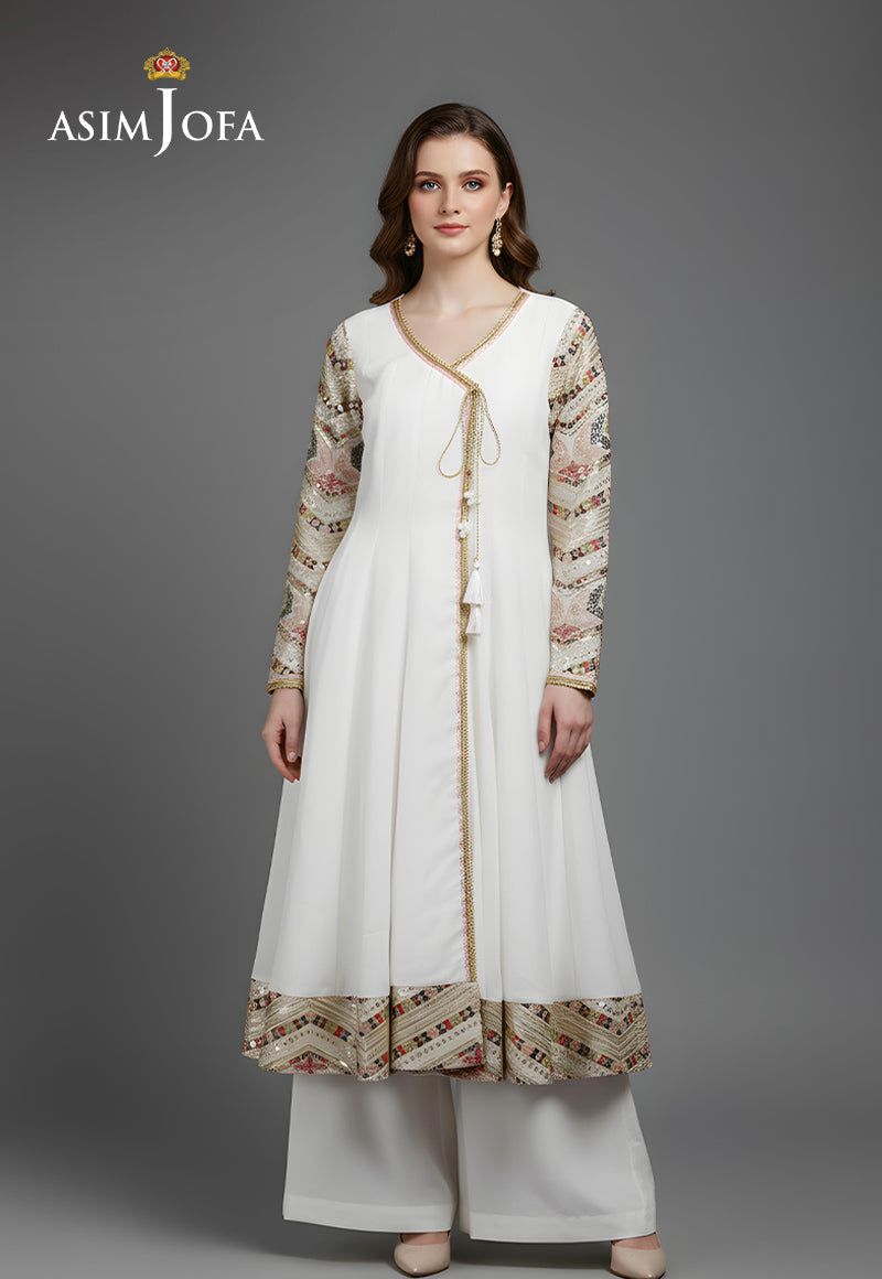 AJDSAI-654 EMBROIDERED CHIFFON STITCHED 1 PC