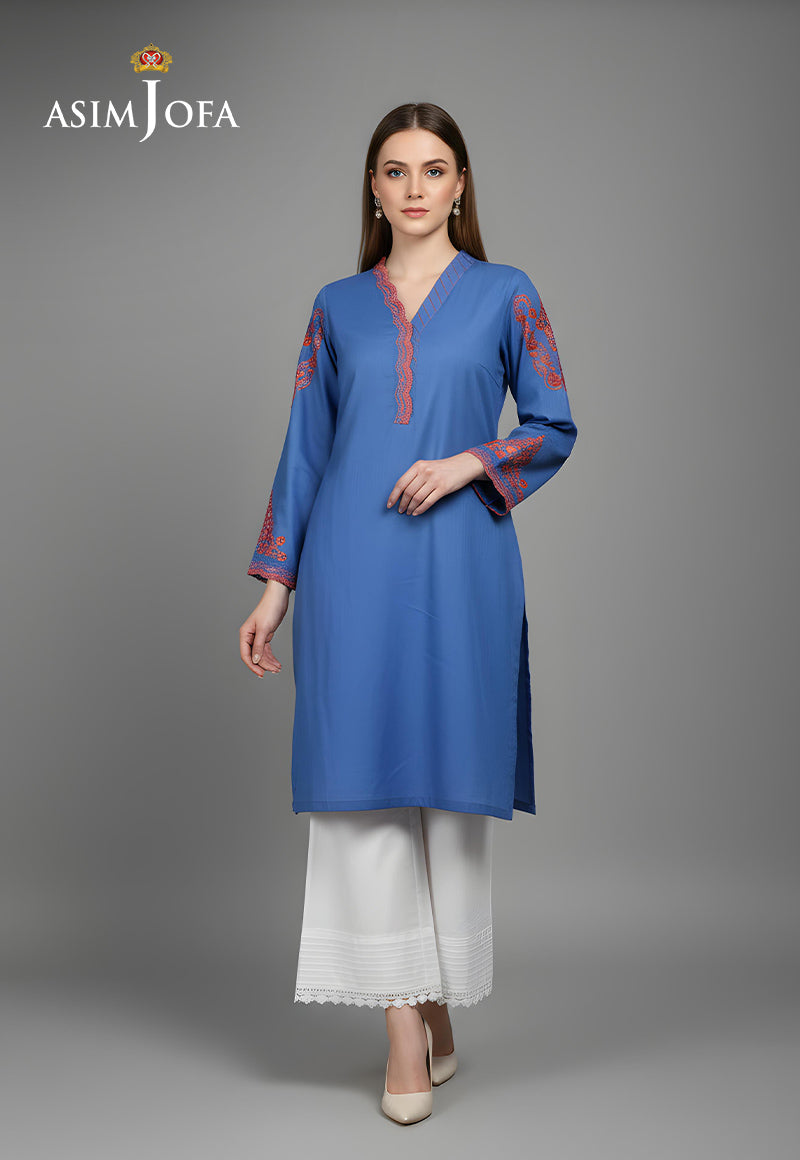 AJDSAI-663 EMBROIDERED DOBBY STITCHED 2 PCS