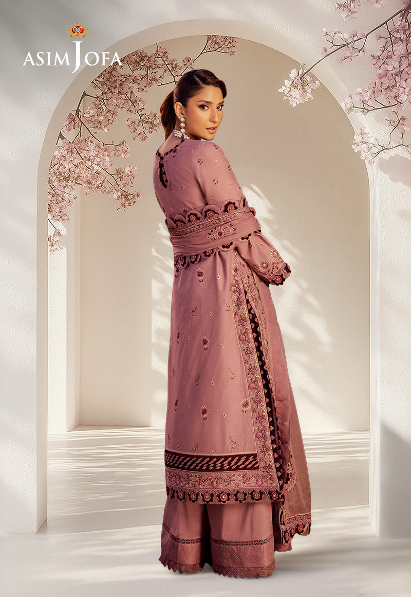 AJELLD-02 EMBROIDERED LAWN STITCHED 3 PCS