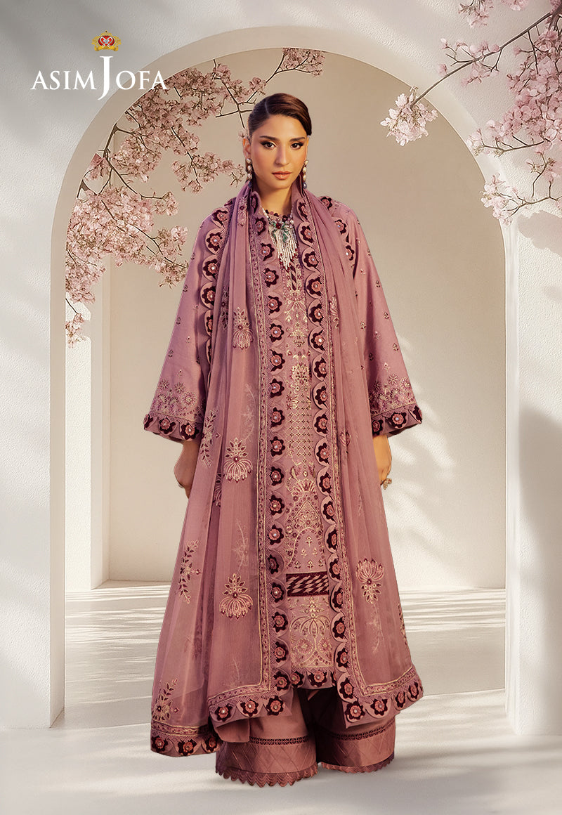 AJELLD-02 EMBROIDERED LAWN STITCHED 3 PCS