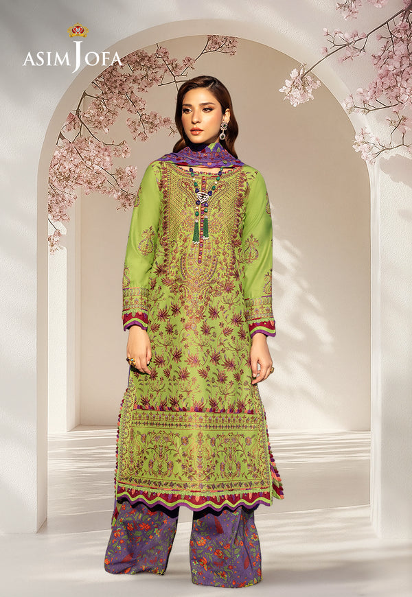 AJELLD-05 EMBROIDERED LAWN Stitched 3 PCS