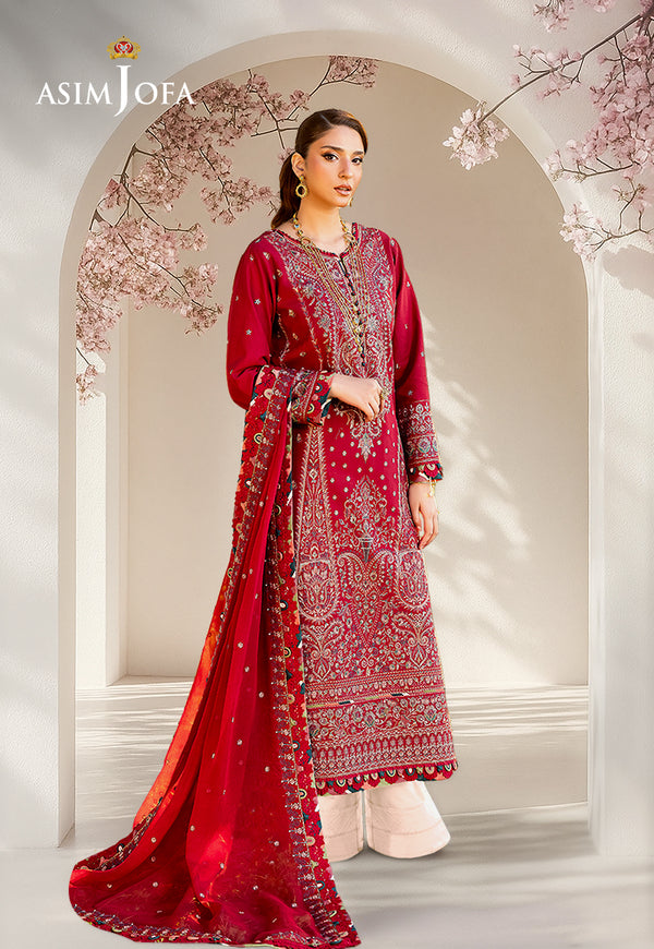 AJELLB-06 EMBROIDERED LAWN STITCHED 3 PCS