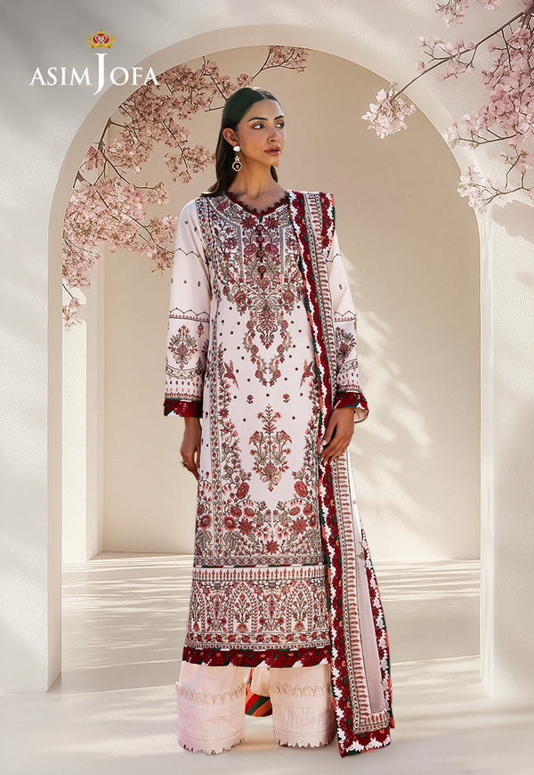 AJELL-08 EMBROIDERED LAWN 3 PCS