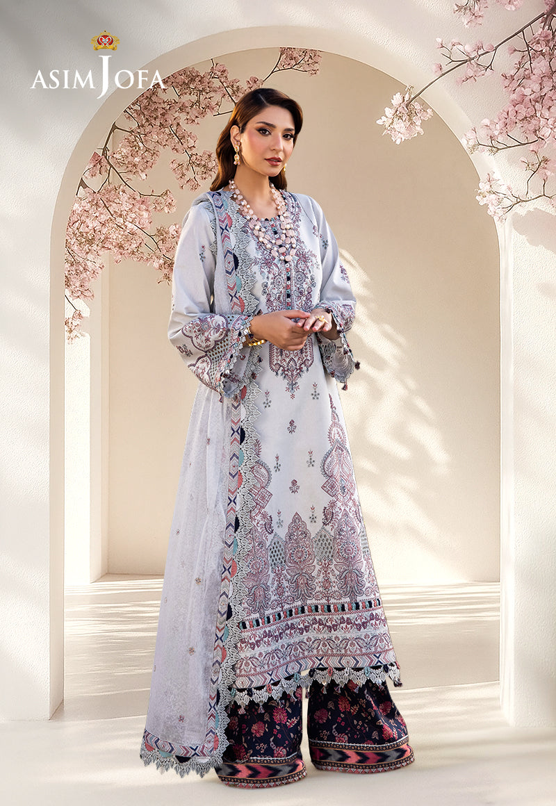 AJELLB-10 EMBROIDERED LAWN STITCHED 3 PCS