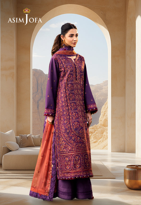 AJELL-13 EMBROIDERED LAWN 3 PCS
