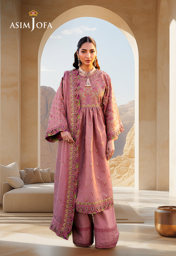 AJELL-16 EMBROIDERED LAWN 3 PCS