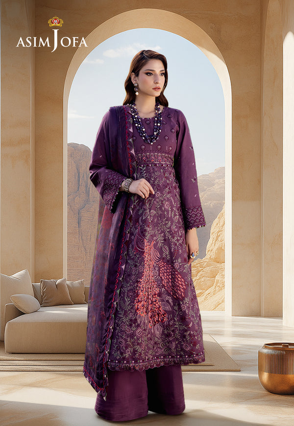 AJELL-18 EMBROIDERED LAWN 3 PCS