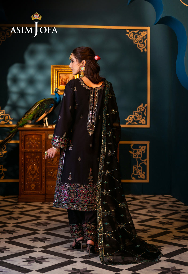 AJFILEB-14 EMBROIDERED LAWN STITCHED 3 PCS