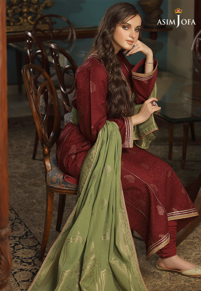 AJJDD-01 PRINTED VISCOSE JACQUARD STITCHED 3 PCS