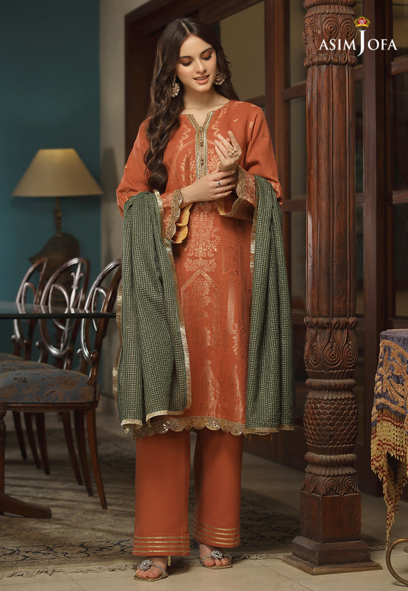 AJJDD-05 EMBROIDERED JACQUARD STITCHED 3 PCS