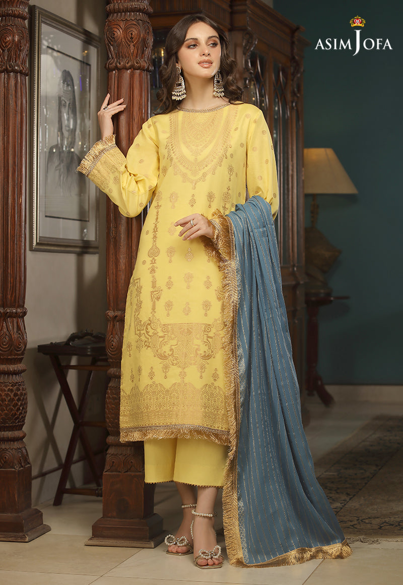 AJJDD-10 EMBROIDERED JACQUARD STITCHED 3 PCS