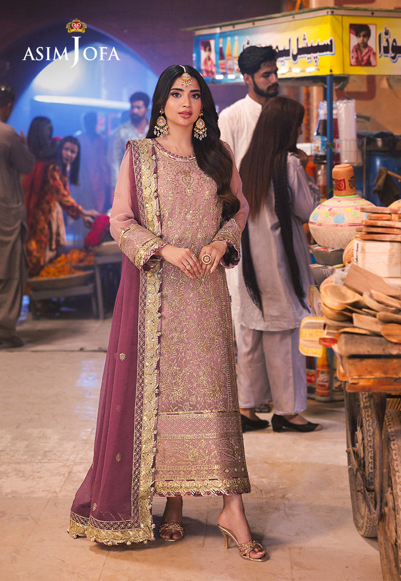 AJKKD-04 EMBROIDERED CHIFFON STITCHED 2 PCS