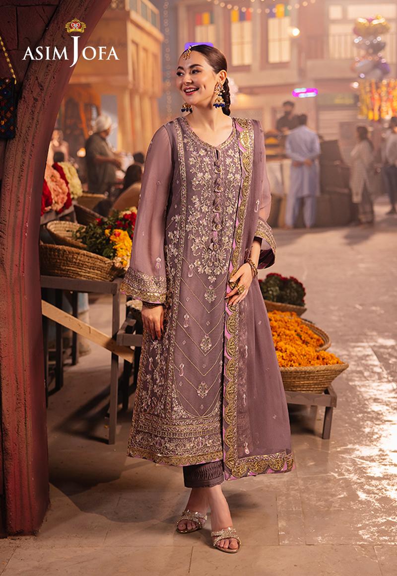AJKKD-29 EMBROIDERED CHIFFON STITCHED 3 PCS