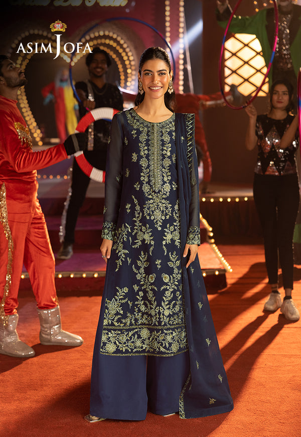 AJLFB-01 EMBROIDERED CHIFFON  STITCH 3 PCS