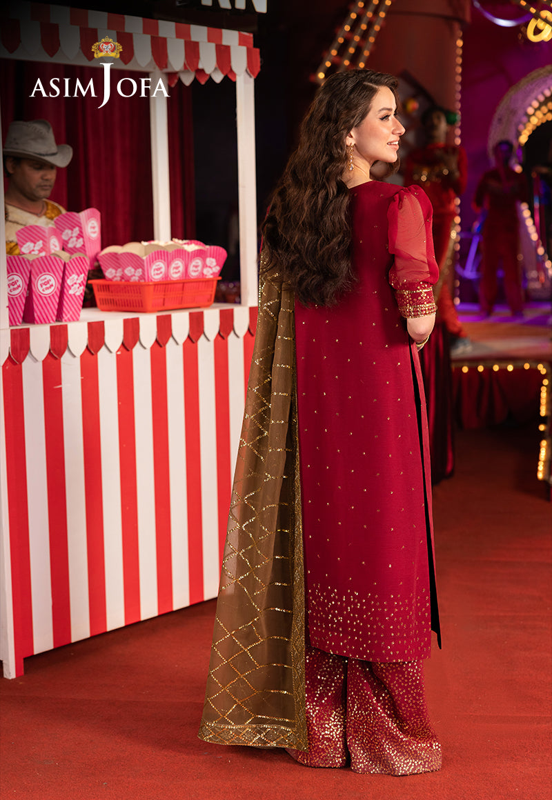 AJLFB-04 EMBROIDERED CHIFFON STITCHED 3 PCS