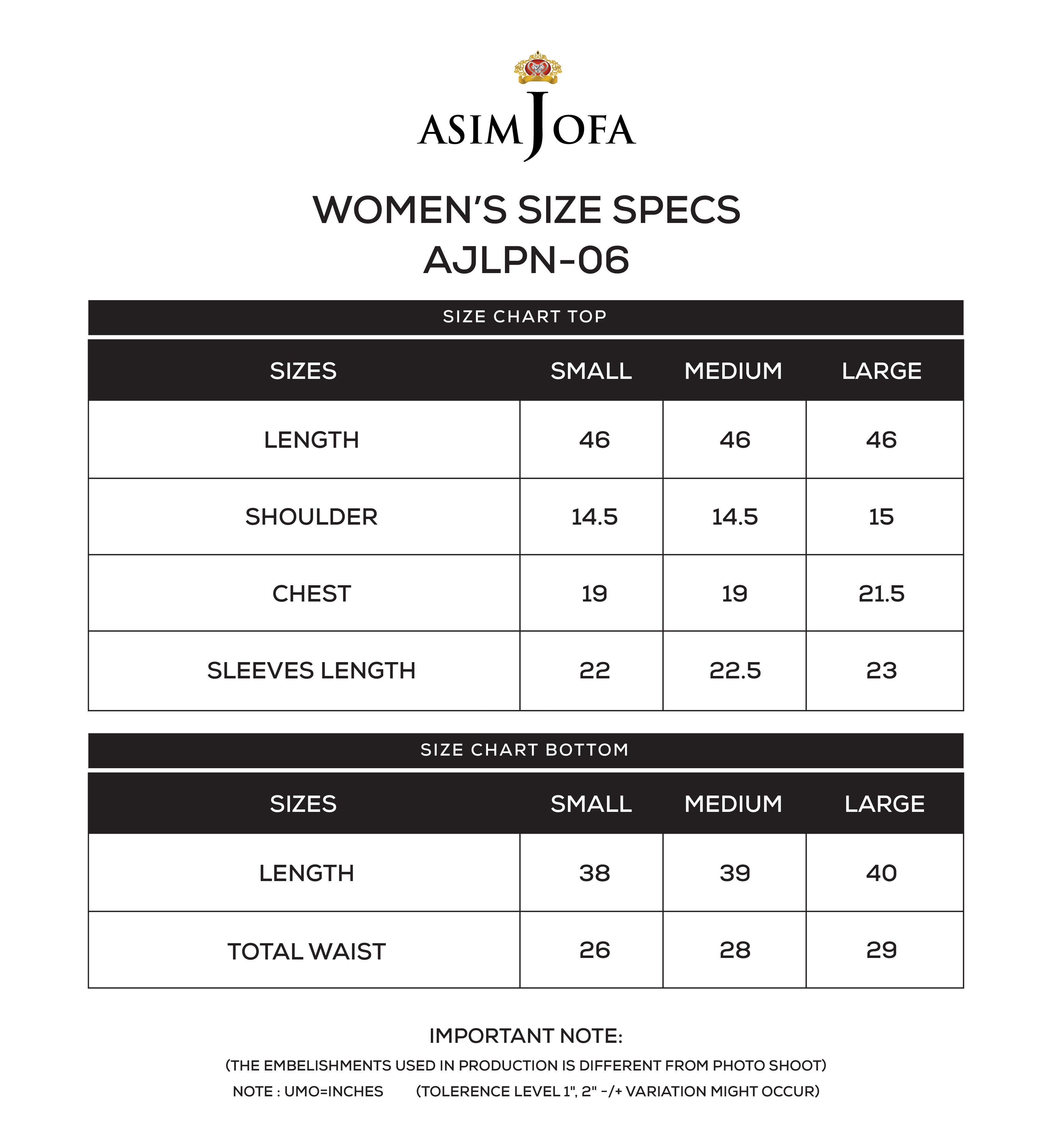 AJLPN-06 Embroidered Poly Silk Stitched 3pcs