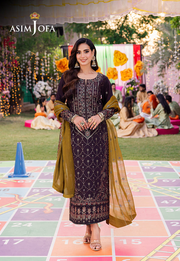 AJMJB-11 EMBROIDERED PAPER COTTON STITCHED 3 PCS