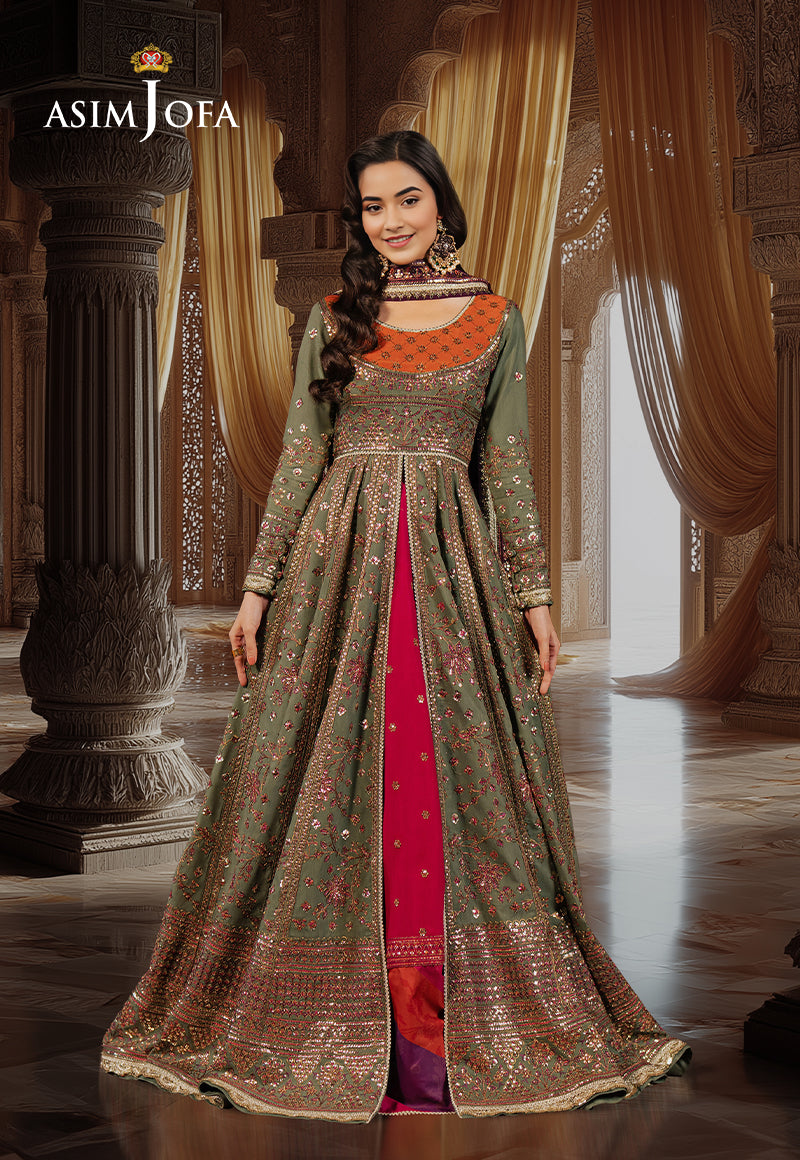 AJPF-37 EMBROIDERED SPUN RAW SILK 3 PCS