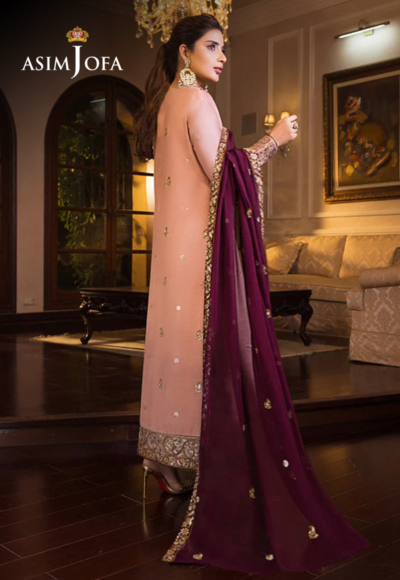 AJSMB-17 EMBROIDERED COTTON SILK STITCHED 3 PCS