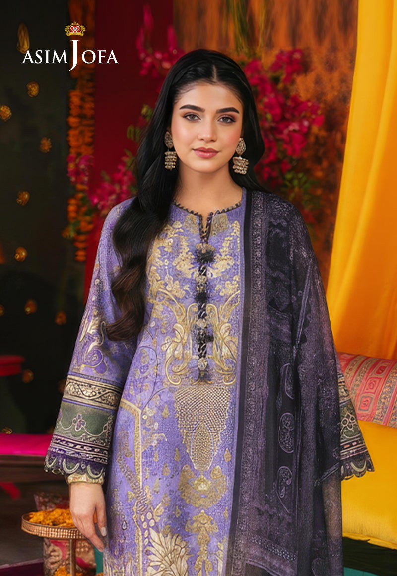 Ajso-128 Unstitched 2 Pcs Shirt Dupatta