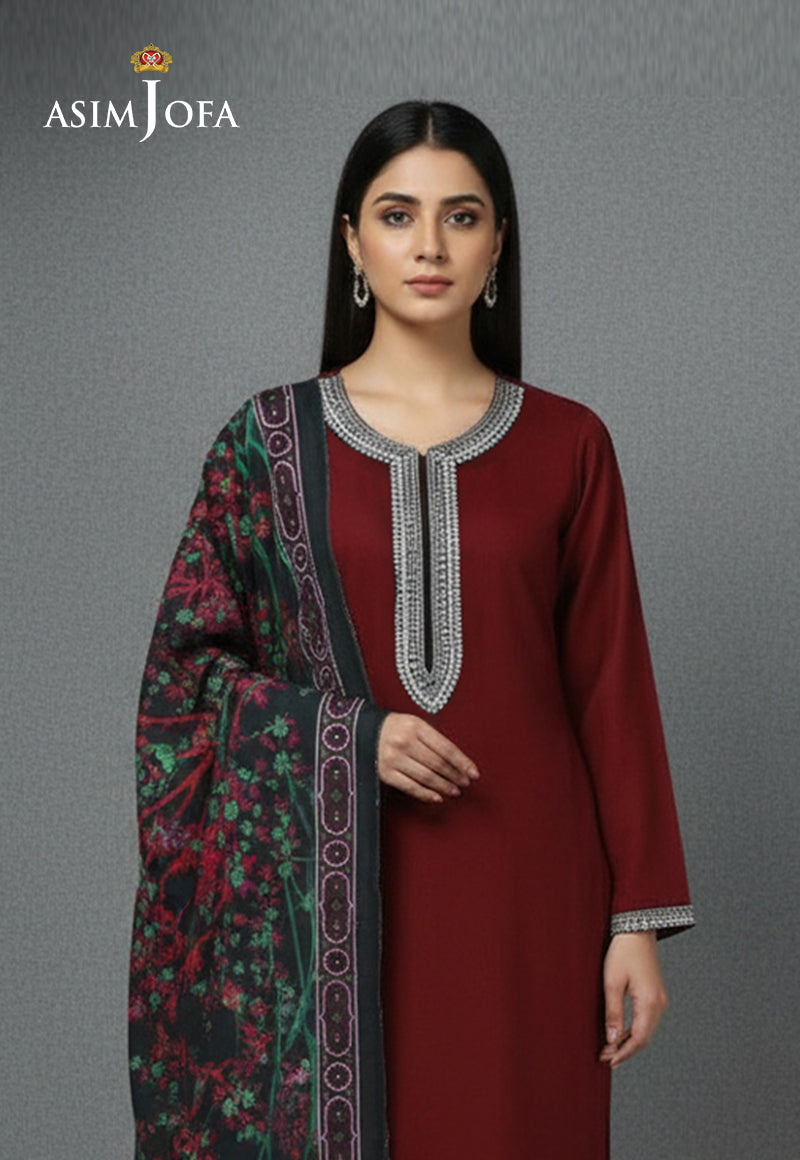 Ajso-160 Unstitched 2 Pcs Shirt Dupatta