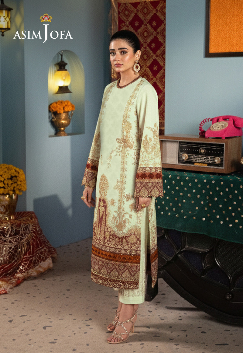 Ajso-175 Unstitched 2 Pcs Shirt Trouser