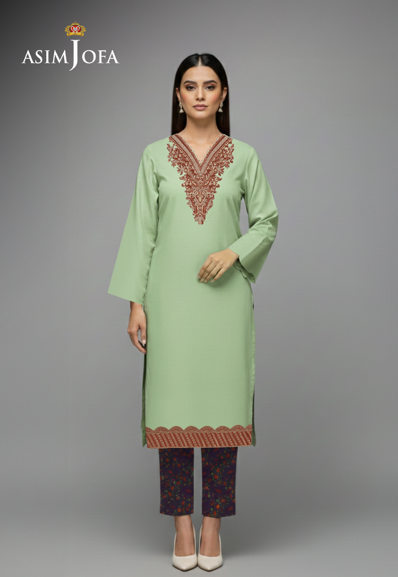Ajso-213 Unstitched 2 Pcs Shirt Trouser