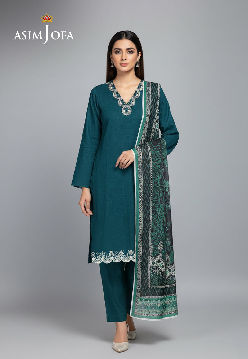Ajso-236 Unstitched 3 Pcs Shirt Dupatta Trouser
