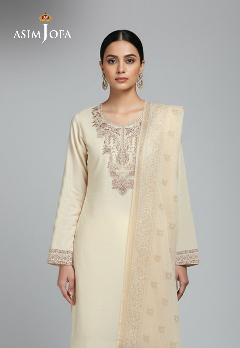 Ajso-244 Unstitched 3 Pcs Shirt Dupatta Trouser