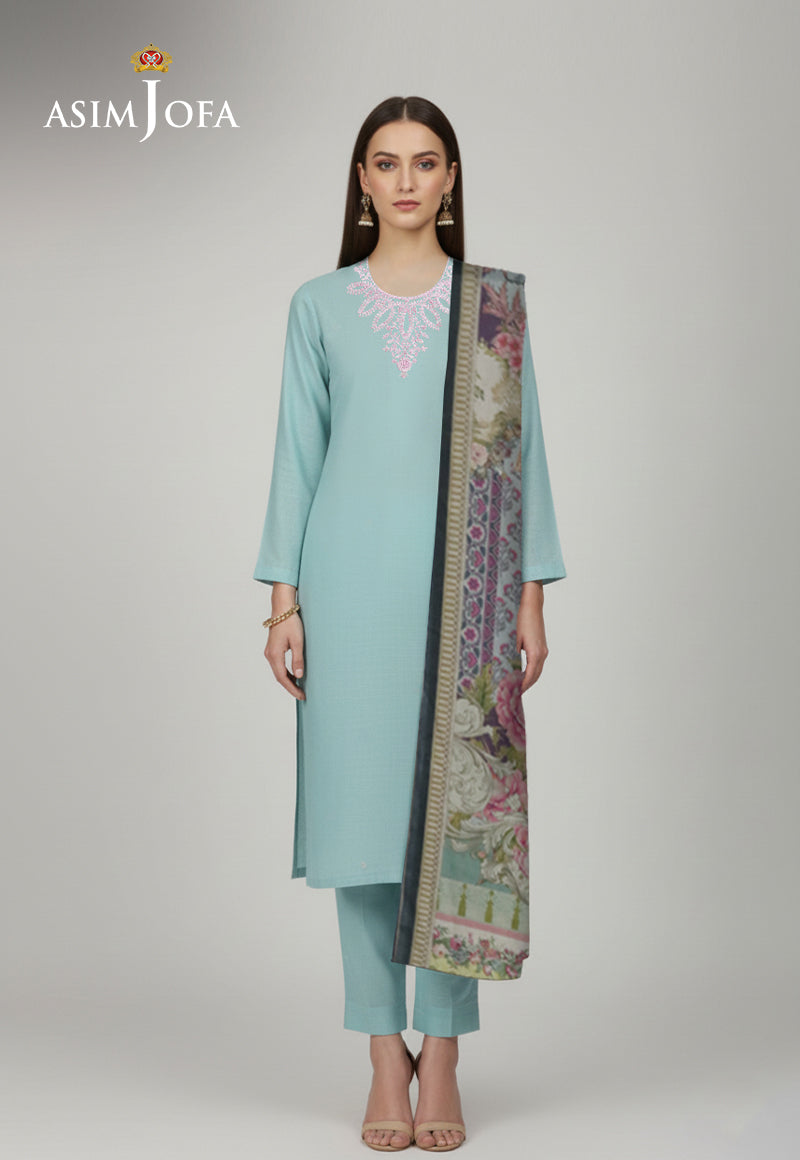 Ajso-259 Unstitched 3 Pcs Shirt Dupatta Trouser